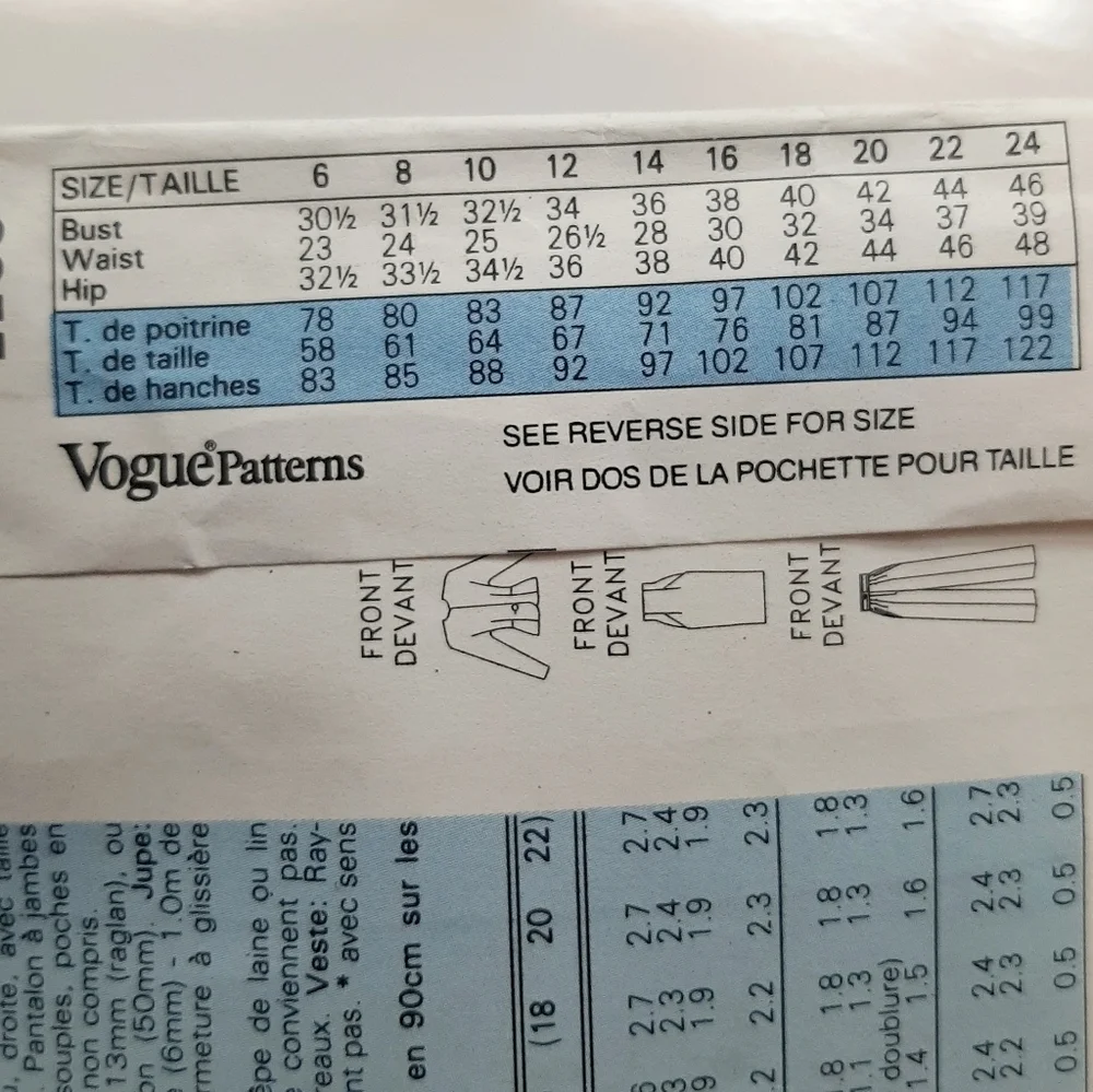 VOGUE ANNE KLEIN PATTERN # 2355